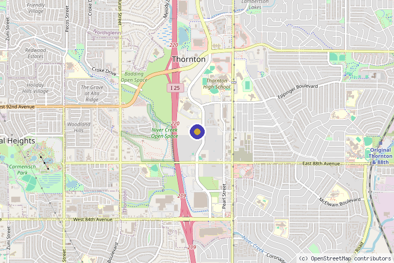 Map showing the location of George A. Leimbach, MD| Physical Medicine & Rehabilitation Physiatrist — Center for Spine & Orthopedics in Thornton, CO