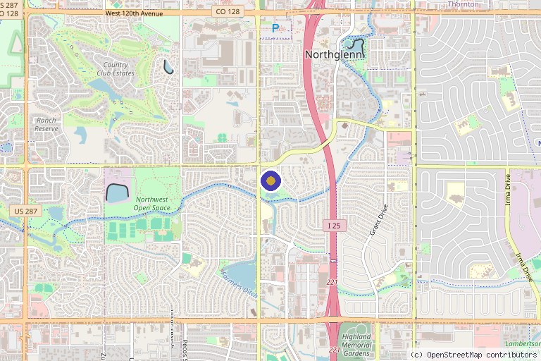 Map showing the location of Skin Perfection Aesthetics in Northglenn, CO