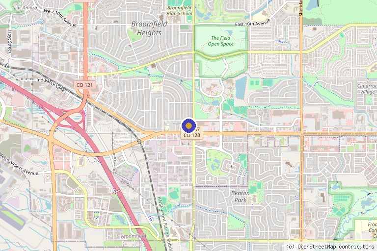 Map showing the location of Original Skin Medspa in Broomfield, CO