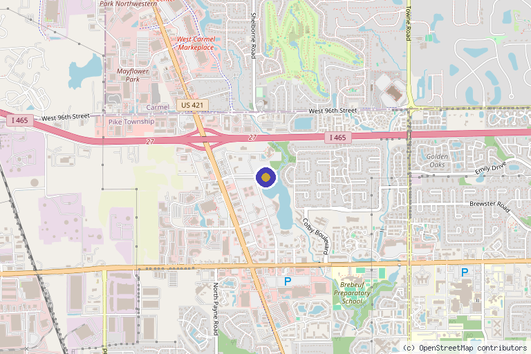 Map showing the location of We Grow Hair Indy | PAI Medical Group in Indianapolis, IN