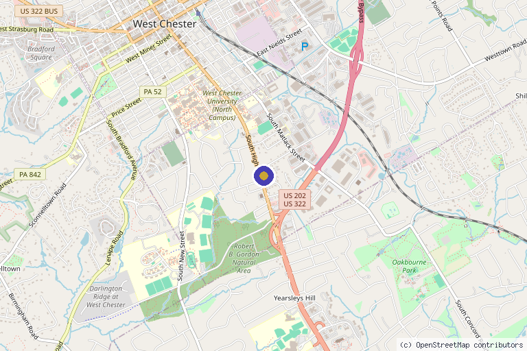 Map showing the location of Renew Life Medical in West Chester, PA
