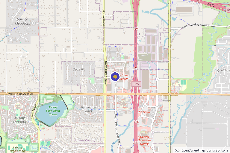 Map showing the location of iCRYO - IV Drip, Peptides, Body Sculpting, Red Light & more in Westminster, CO