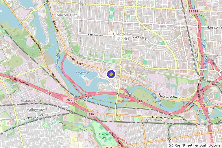 Map showing the location of Jiva Med Spa Columbus in Columbus, OH