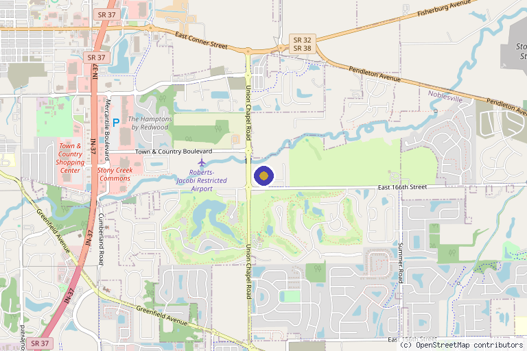 Map showing the location of Regenerate Softwave of Indiana in Noblesville, IN