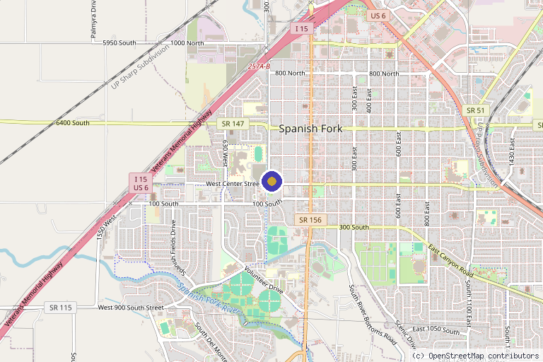 Map showing the location of iVee Restorative Care Regenerative Wellness and Continence Care in Spanish Fork, UT
