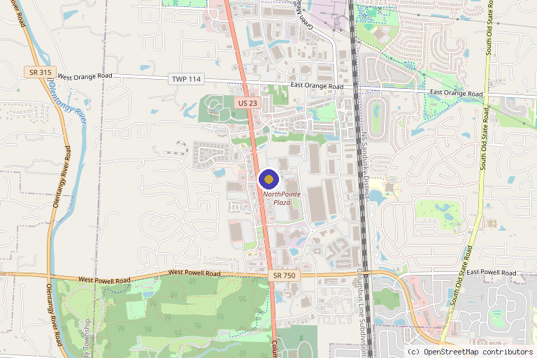Map showing the location of Pure Health Aesthetics & Wellness in Lewis Center, OH