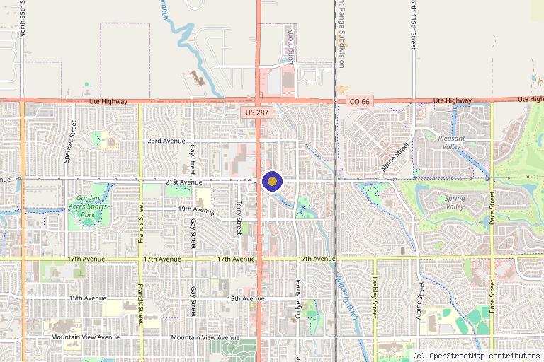 Map showing the location of Front Range Regenerative Medicine in Fort Collins, CO
