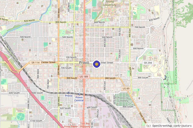 Map showing the location of Optimal Health Family Practice & Medspa in Provo, UT