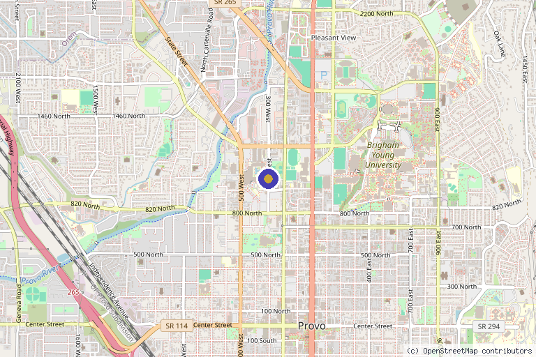 Map showing the location of Interventional Spine & Pain Management – Provo in Provo, UT