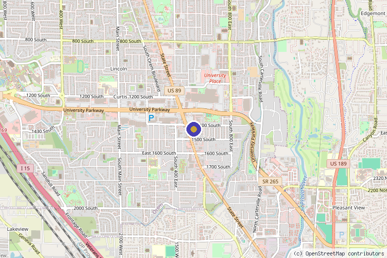 Map showing the location of NuMed Clinic & Medical Spa in Orem, UT