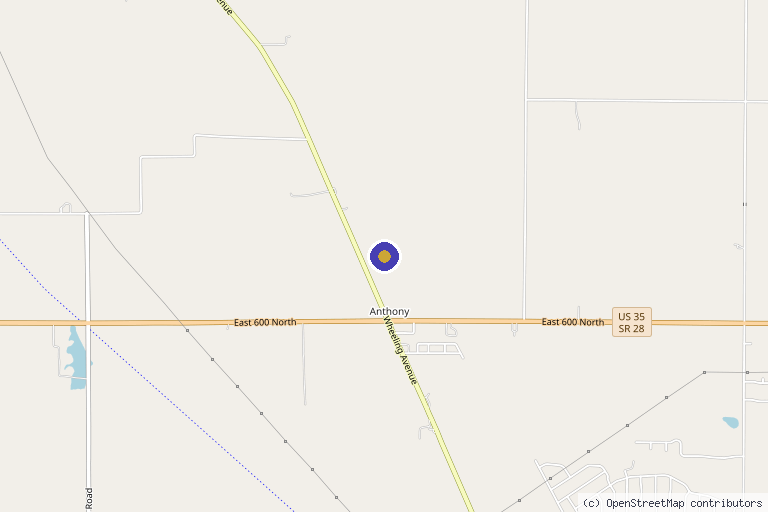 Map showing the location of Comprehensive Pain and Spine Specialists, LLC in Muncie, IN
