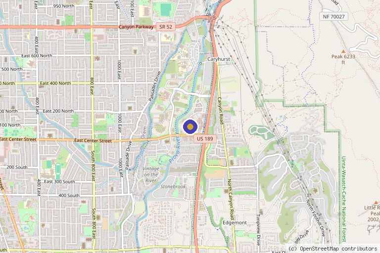 Map showing the location of Haus of Aesthetics Provo in Provo, UT