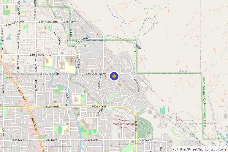 Map showing the location of NOVA Wellness in Orem, UT