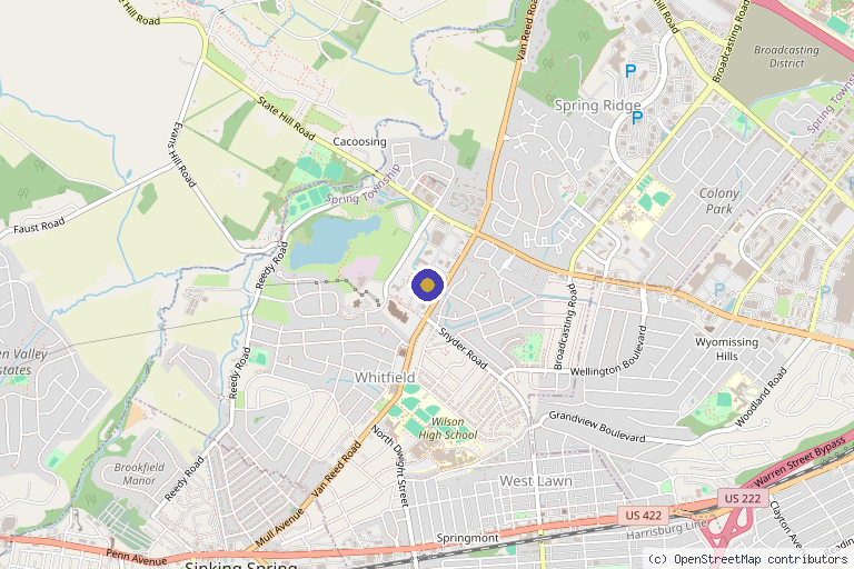 Map showing the location of Keystone Advanced Therapy | Ketamine Therapy In PA in Reading, PA