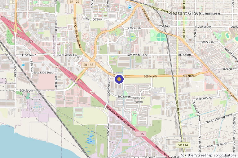 Map showing the location of Top Rated Medical - Lindon in Lindon, UT