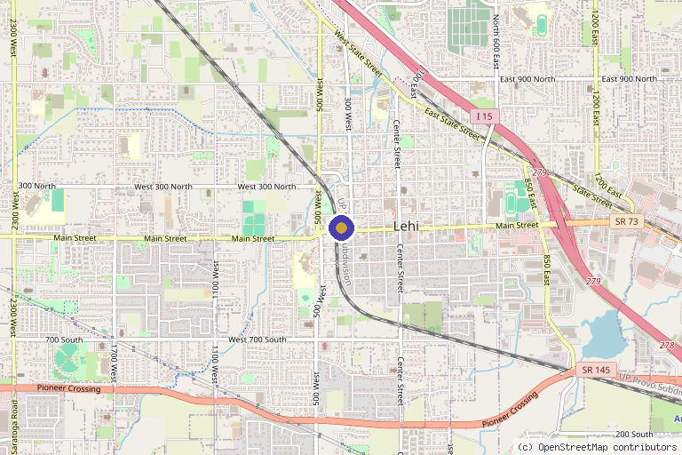 Map showing the location of Vgentle Wellness and Aesthetics in Lehi, UT