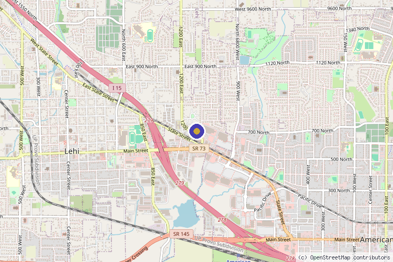 Map showing the location of Injections by Kylie in Lehi, UT