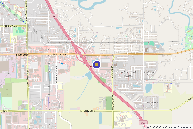 Map showing the location of Revive Ketamine and Wellness in Lafayette, IN