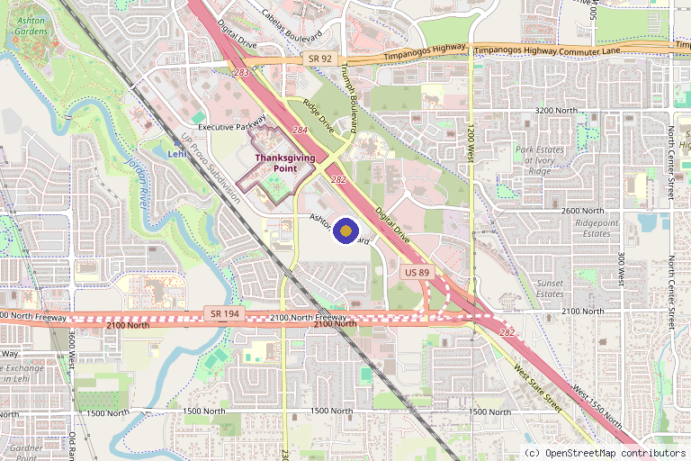 Map showing the location of RUMA Medical in Lehi, UT