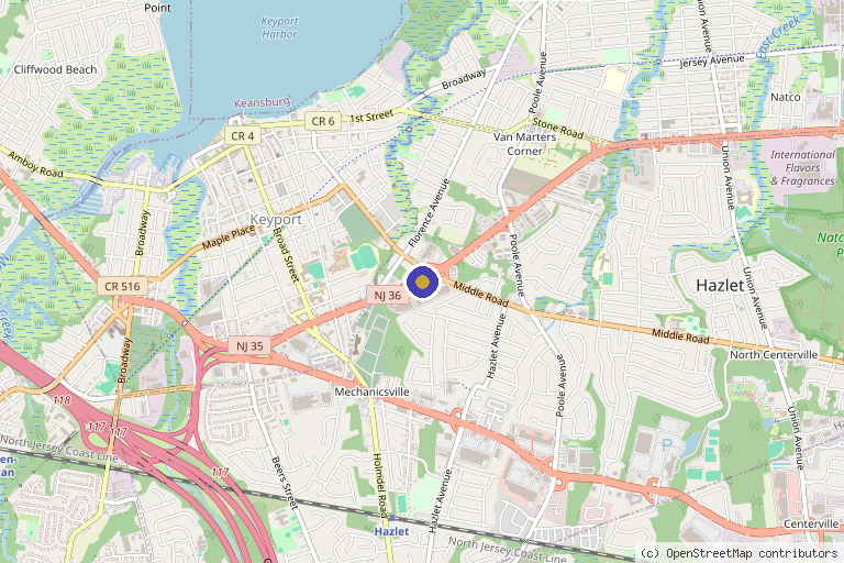 Map showing the location of Stem Cell of NJ in Newark, NJ