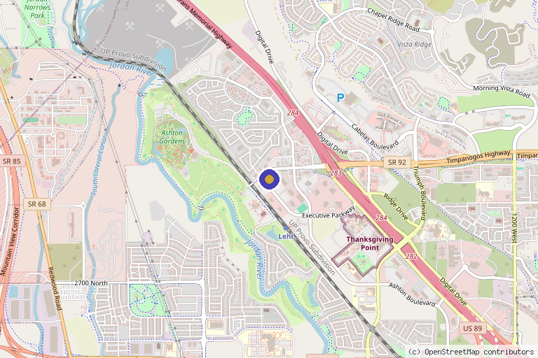 Map showing the location of BodyPoint Medspa in Lehi, UT