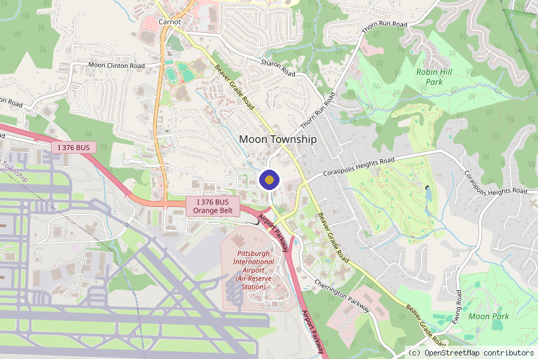 Map showing the location of Pittsburgh Stem Cell in Pittsburgh, PA