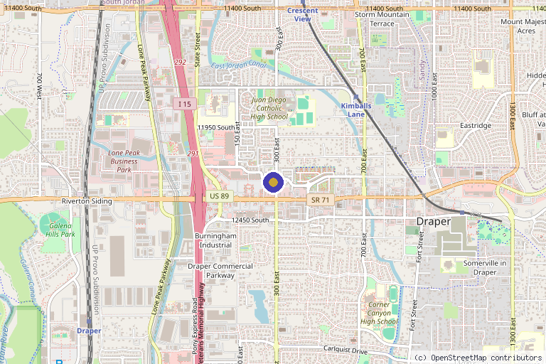 Map showing the location of SLC Med Spa in Draper, UT