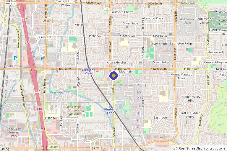 Map showing the location of Amplified Regenerative Health in Draper, UT