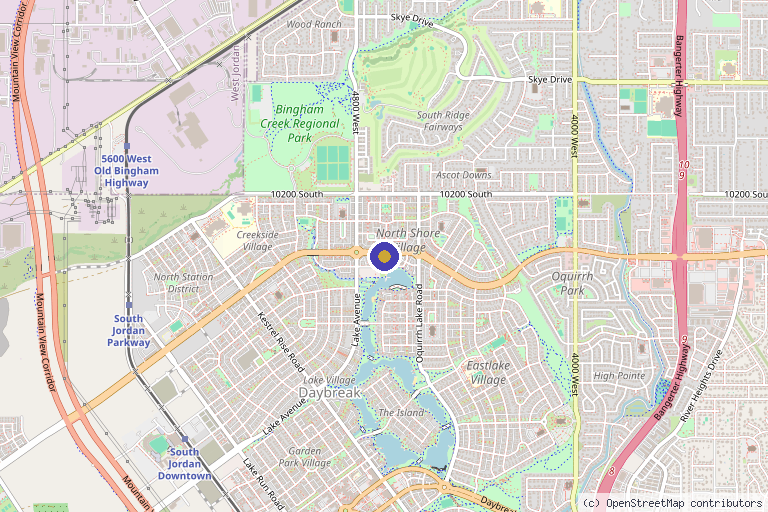 Map showing the location of Inspire Medical Spa in South Jordan, UT