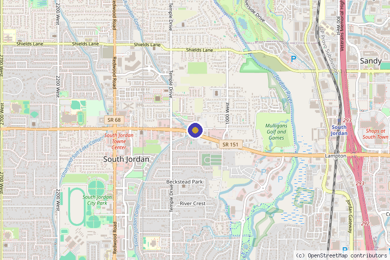 Map showing the location of Forever Young Aesthetic Injections in South Jordan, UT