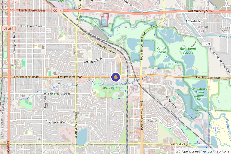 Map showing the location of LONDON REGENERATIVE INSTITUTE in Fort Collins, CO
