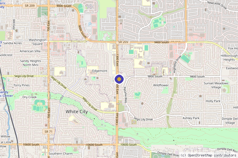 Map showing the location of Nevaeh, LLC in Sandy, UT