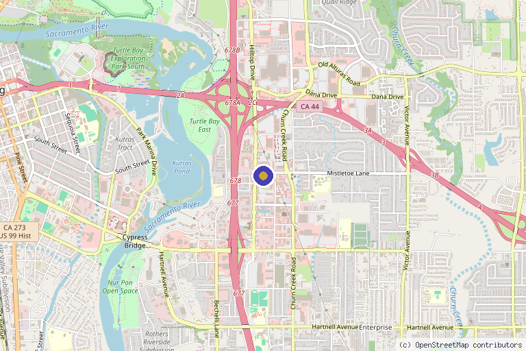 Map showing the location of West Coast Functional in Redding, CA