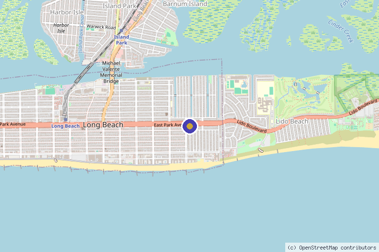 Map showing the location of SoftWave - Shockwave Therapy in Long Beach, NY