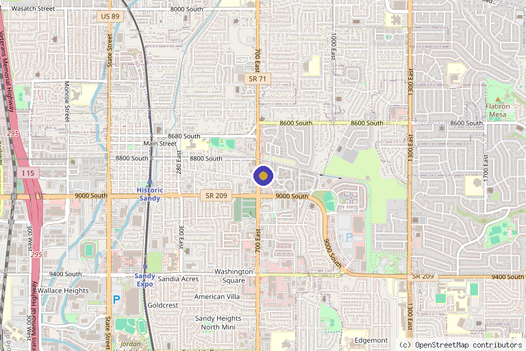 Map showing the location of Nervana Medical in Sandy, UT
