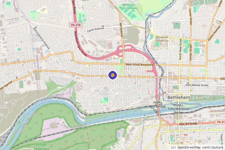 Map showing the location of Mobility-Doc in Bethlehem, PA