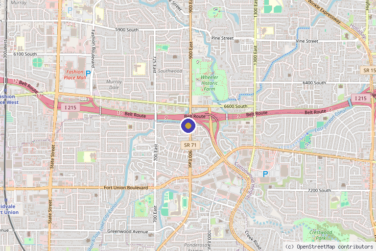 Map showing the location of Renasci Medical Spa in Midvale, UT