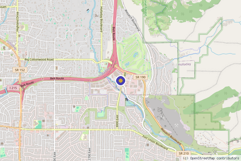 Map showing the location of Integrative Medica in Salt Lake City, UT