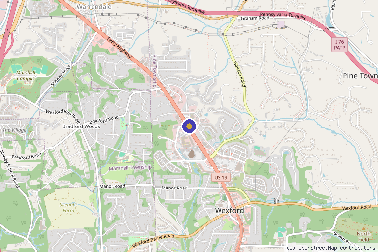 Map showing the location of Dr. Thomas J. Burnett, MD in Pittsburgh, PA