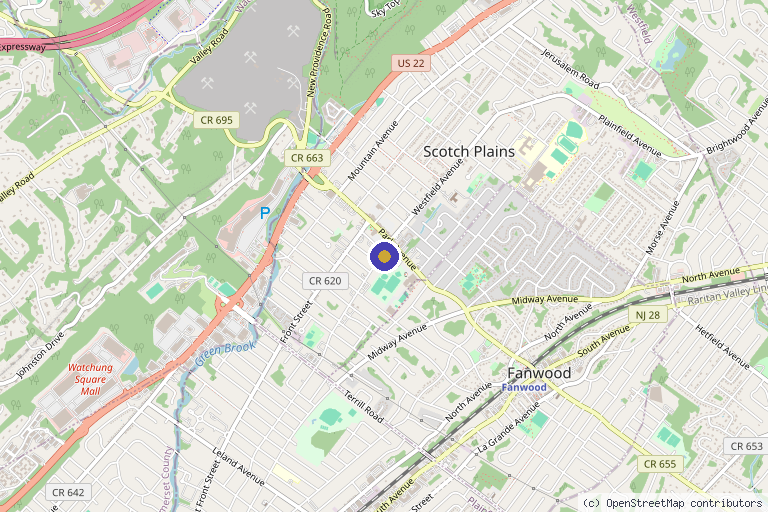 Map showing the location of Garden State Medical Spa Scotch Plains in Scotch Plains, NJ