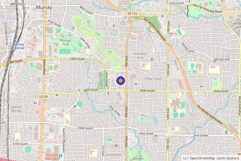 Map showing the location of Beauty Lab + Laser Med Spa | Murray in Salt Lake City, UT