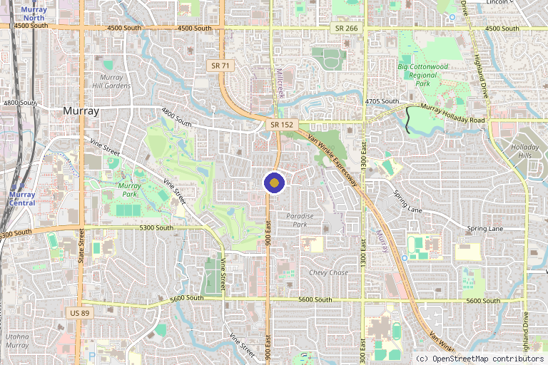 Map showing the location of Regenesis Wellness in Millcreek, UT