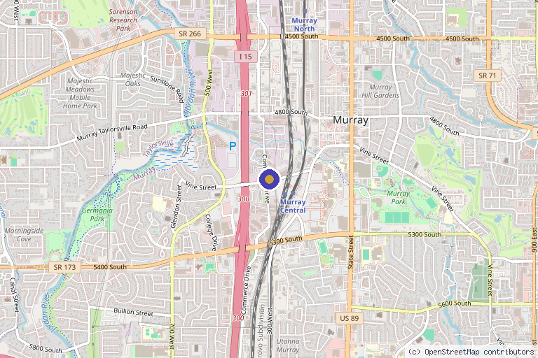 Map showing the location of Arlani Integrative Medicine and Medspa in Murray, UT