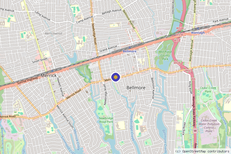Map showing the location of Elevate Aesthetics & Regenerative Medicine in Bellmore, NY