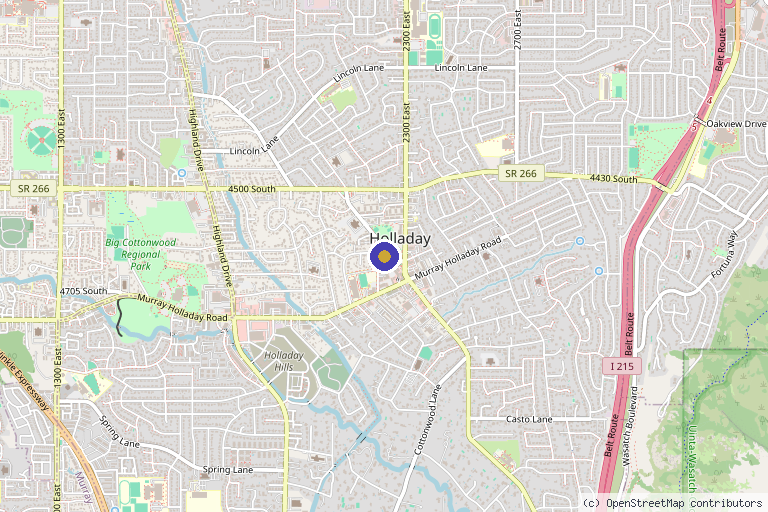 Map showing the location of Evolve Medical in Salt Lake City, UT