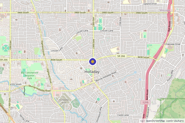 Map showing the location of Aesthetics PRP PRF in Utah in Salt Lake City, UT