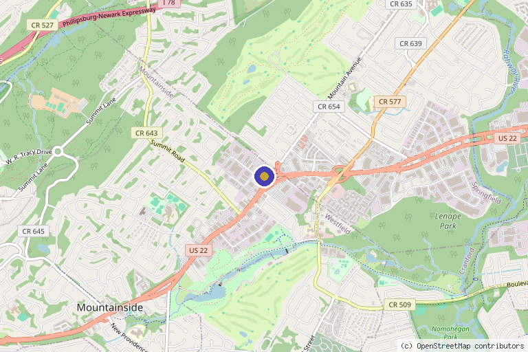 Map showing the location of High Point Medspa in Mountainside, NJ