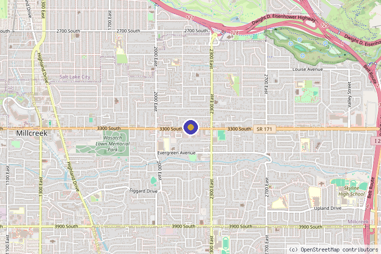 Map showing the location of Regenerative Health and Wellness in Salt Lake City, UT