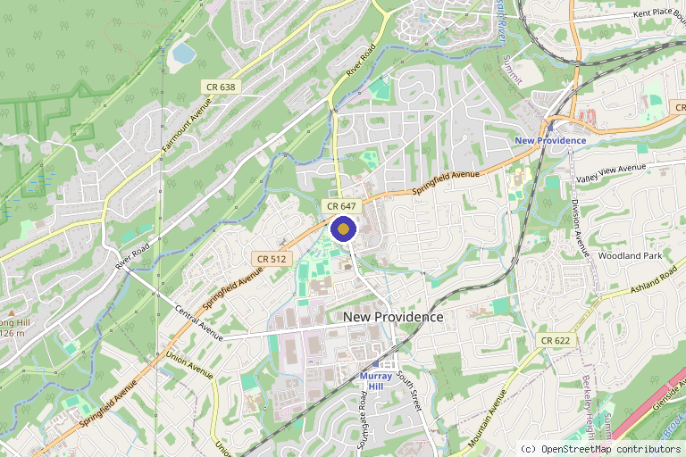 Map showing the location of DrC360 in New Providence, NJ