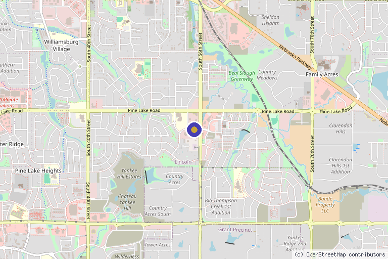 Map showing the location of Aletheia Integrative Medical in Lincoln, NE